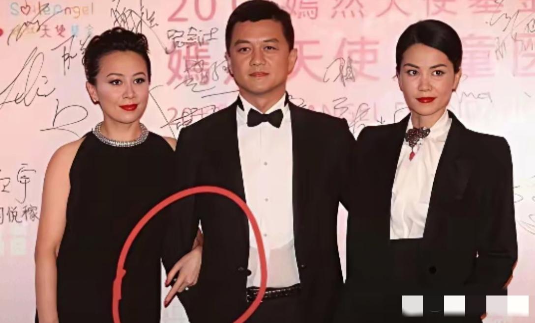 看来刘嘉玲与王菲不是一般的好闺蜜，合照时总是她挽着或抚着李亚鹏，而王菲却保持距离