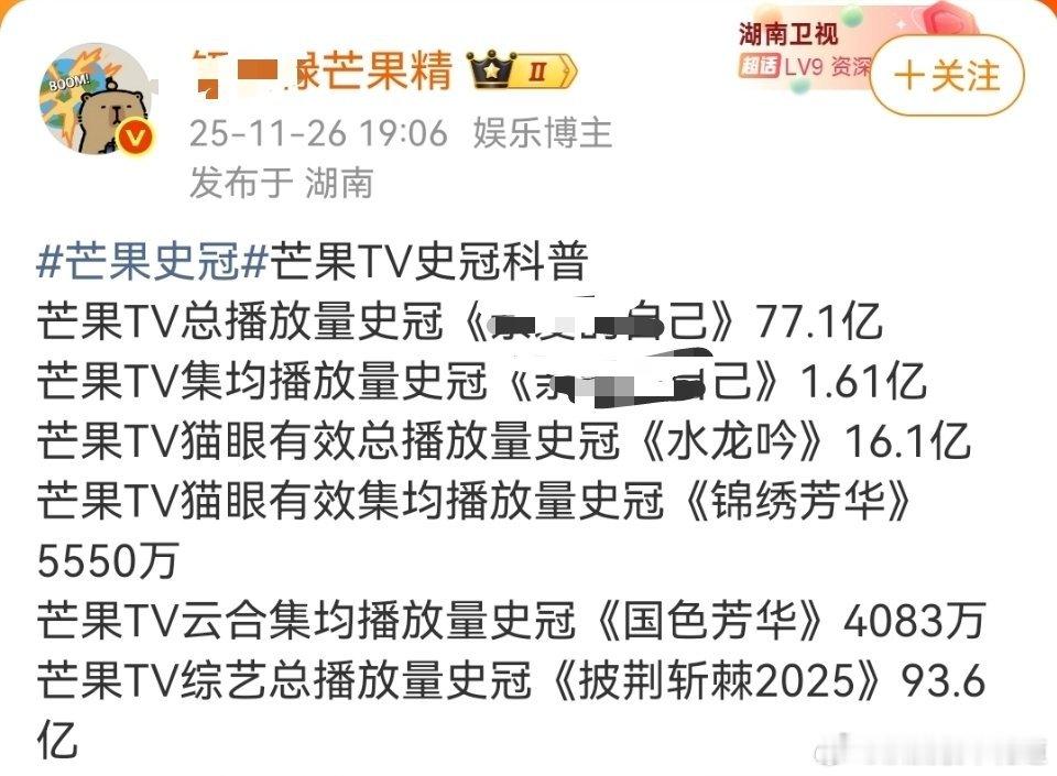 这个芒果精我合理怀疑它是🦐家的，因为上一个这样不管集数不管播放时长被我嘲的就是