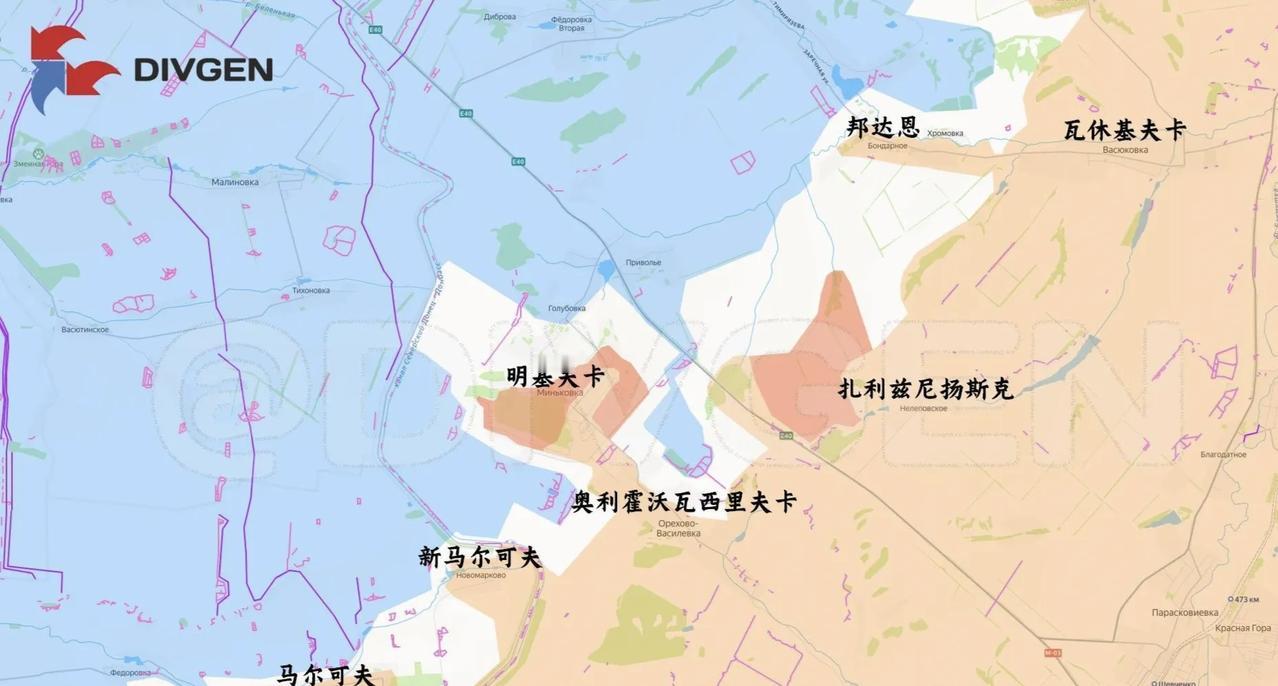 俄军南部集群在恰索夫亚尔以北攻击，取得了重大进展。在扎利兹尼扬斯克西面进行扩展，