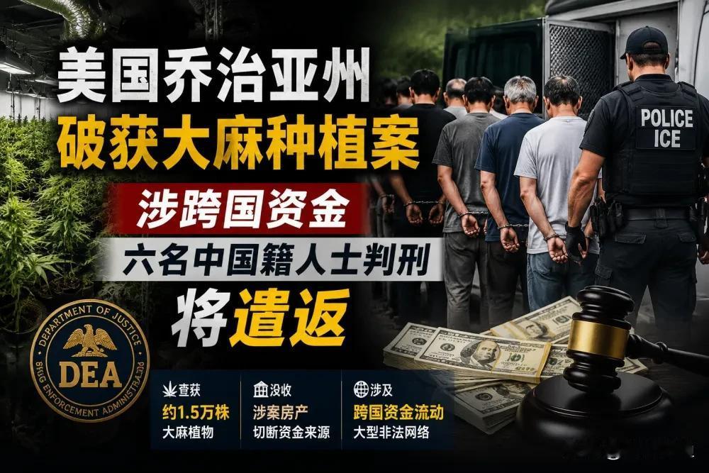 1.5万株大麻、30个月的刑期、外加终身不得入境美国。这三个数字，就是六个中国人