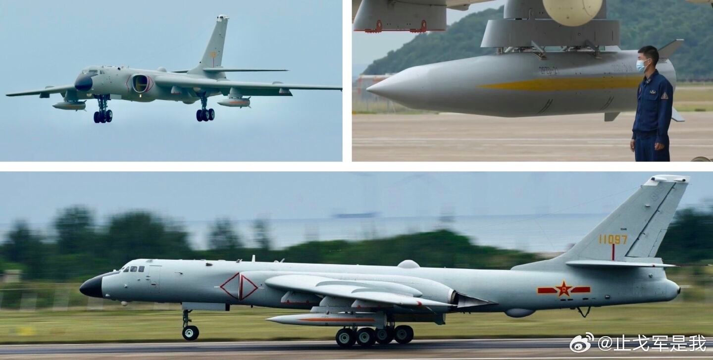央视首次公开轰6K发射鹰击21画面，全程8马赫，航母防空网形同虚设2026年10月15日，据中国中央