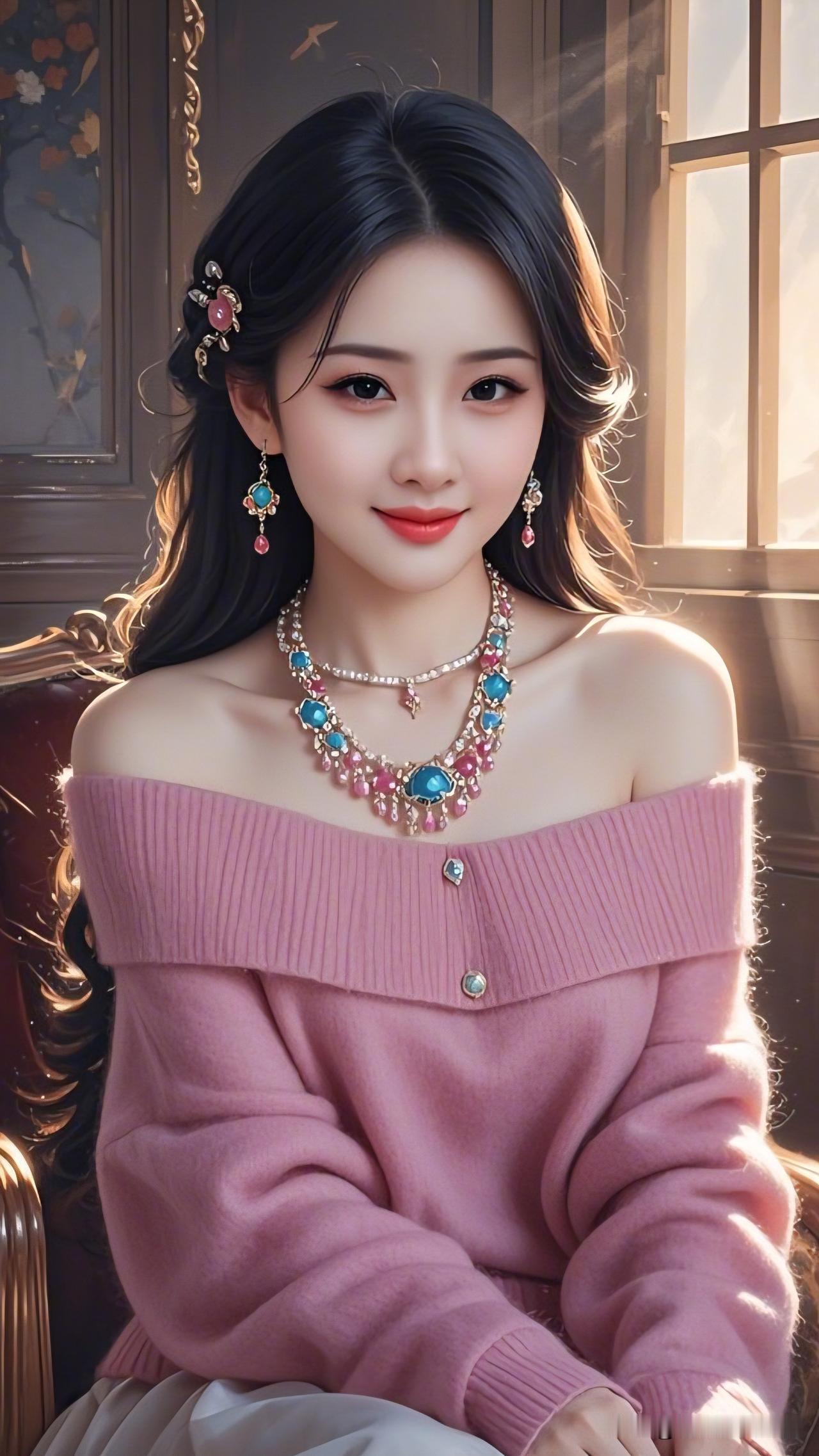 粉衣美人倚窗坐，笑语如花映日红。有哪些女生日常好看穿搭可以借鉴甜美少女心爆棚，