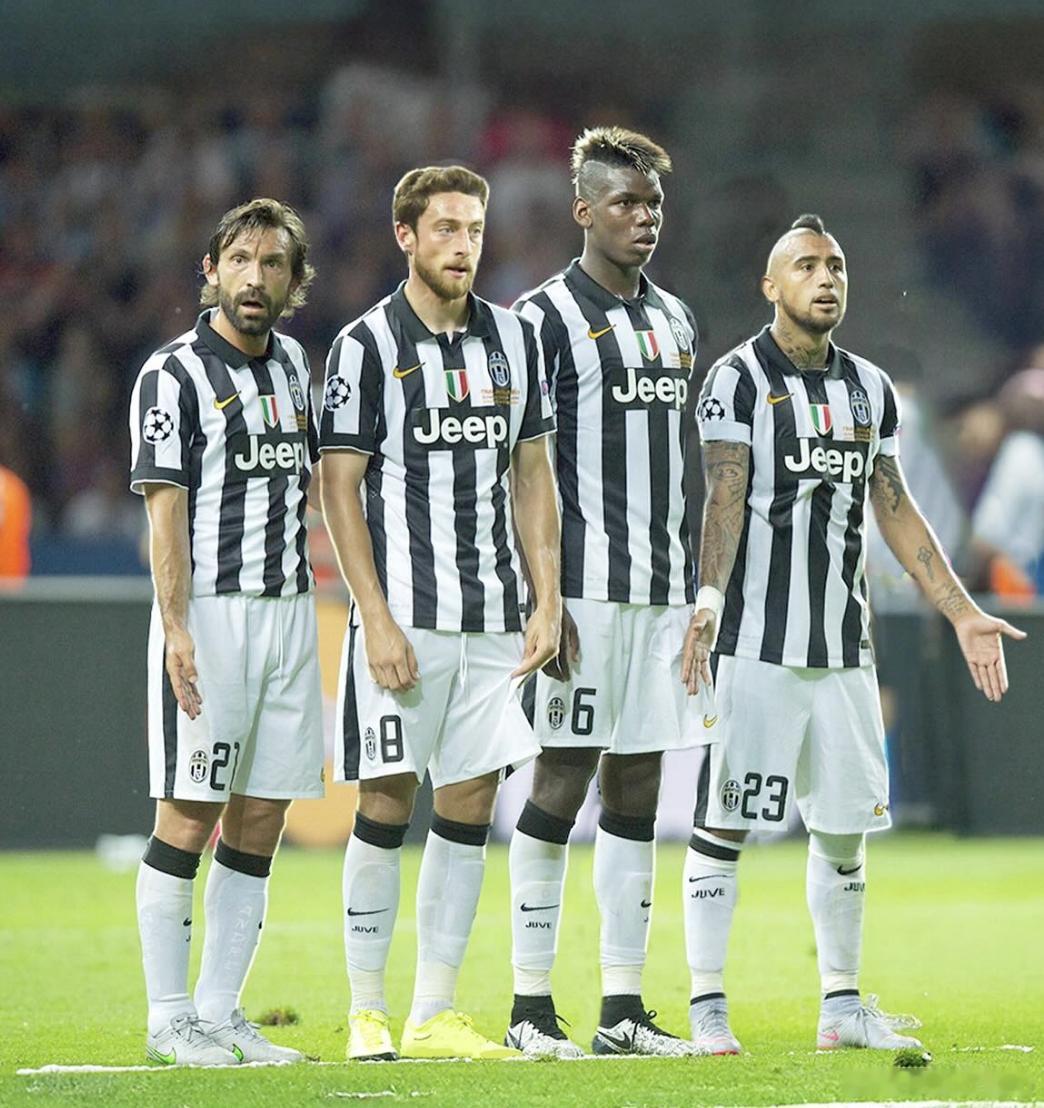 尤文图斯近15年中场进化史：MVPP：皮尔洛、马尔基西奥、博格巴、比达尔、马罗内