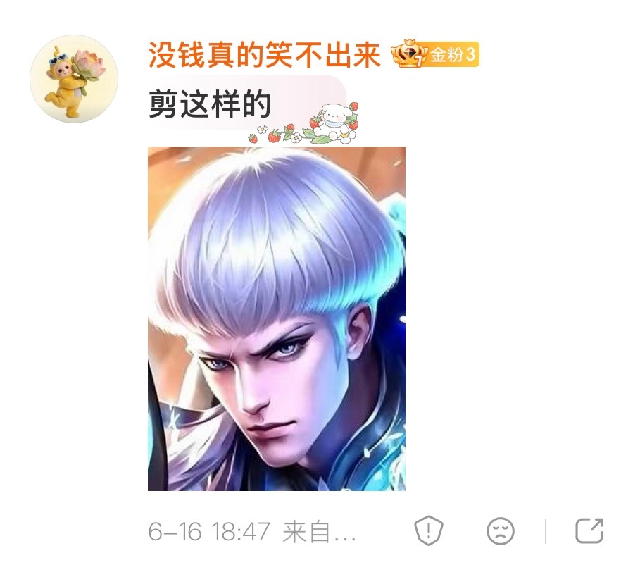 我要不下次就剪成这样的头发得了长得像龟吧的鸡头