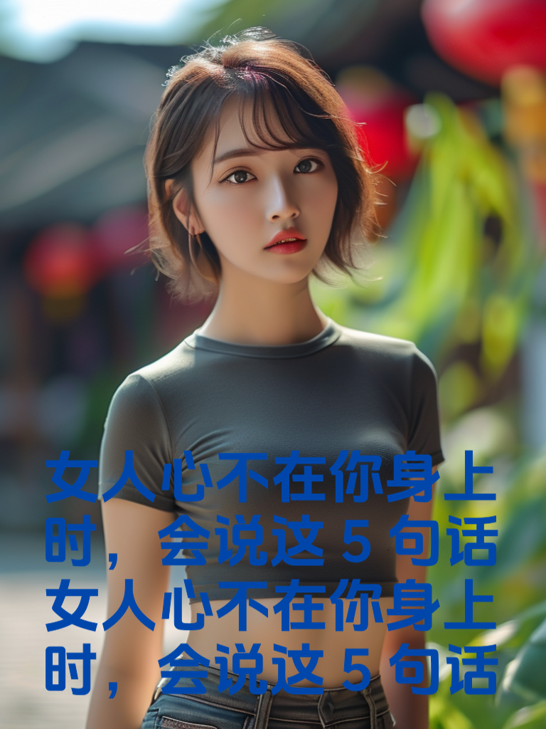 女人心不在你身上时，会说这5句话