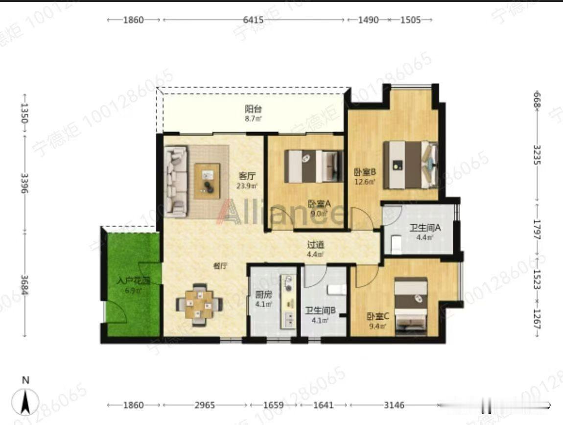 【南沙二手笋盘】滨海悦城出笋盘了，105平3房2卫128万，则单价1.2w，这价