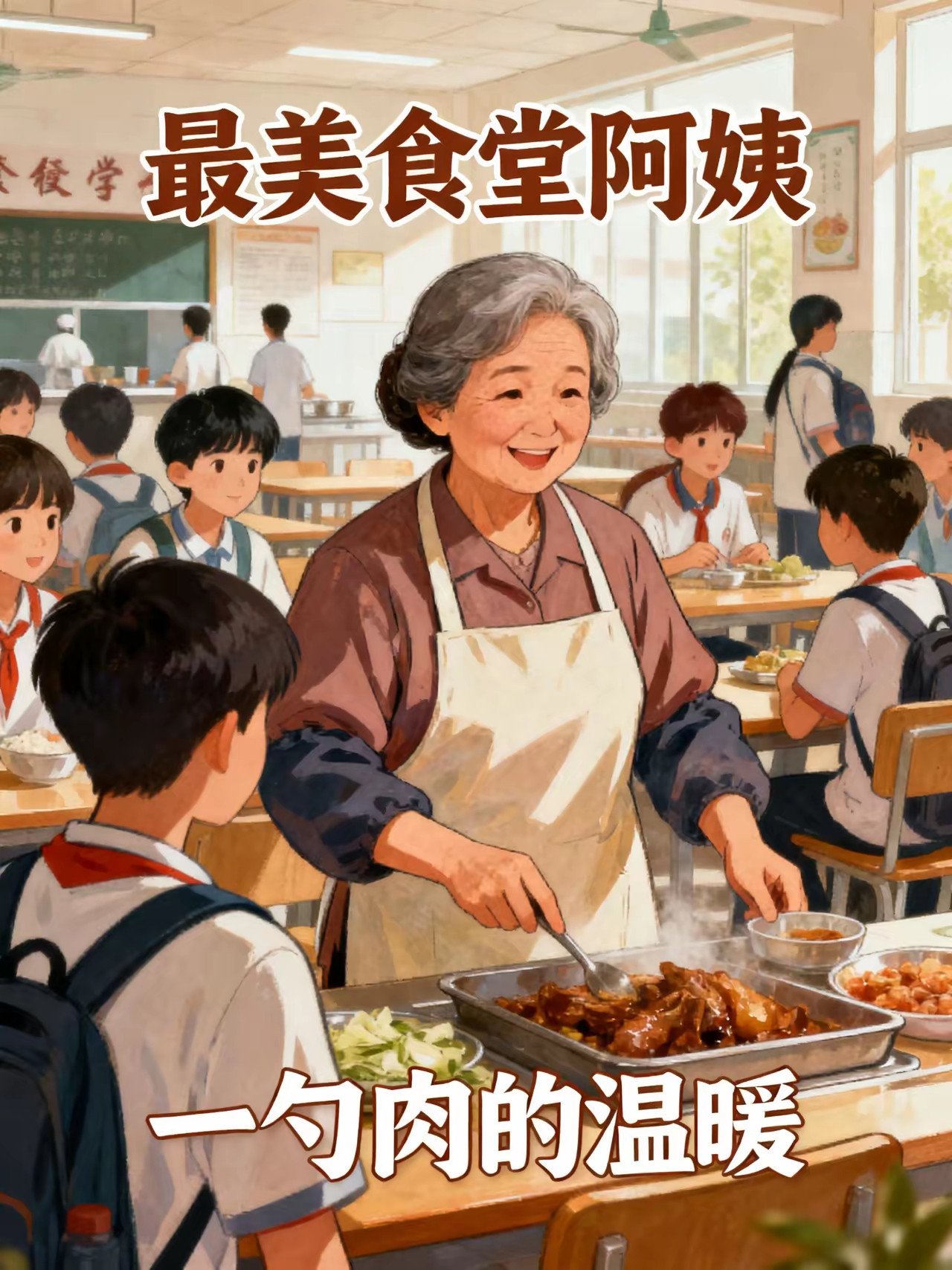 食堂阿姨给学生多打一勺菜，竟被校长辞退罚款，谁料，第二天校长直接傻眼了在重点中学干了15年的食堂阿姨