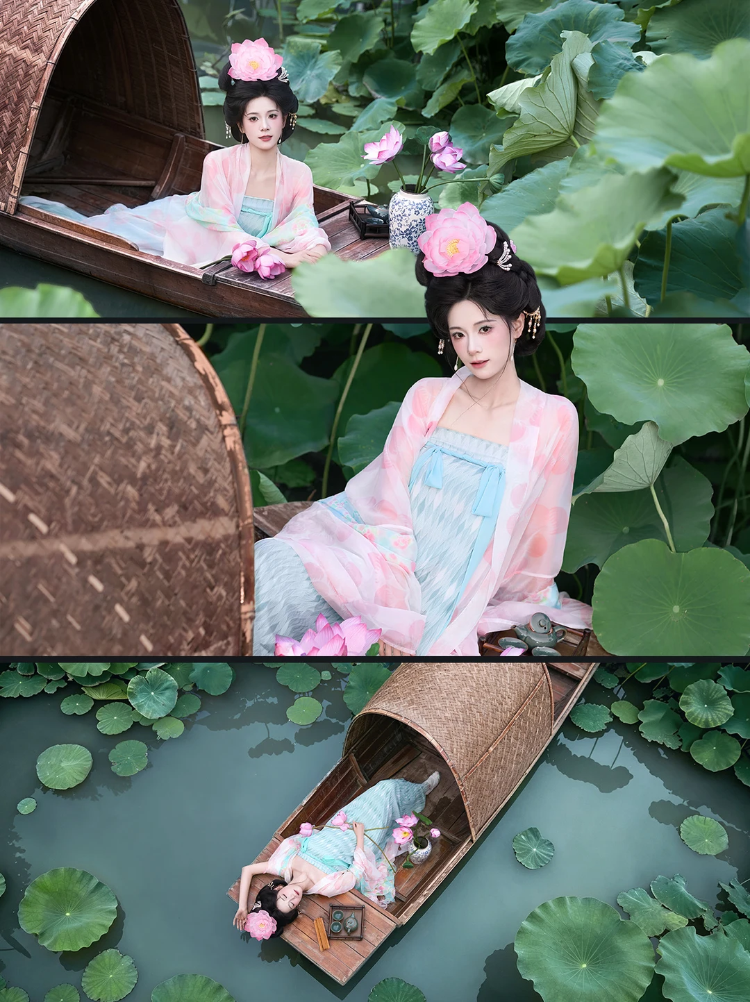 荷花十里，清风鉴水，明月天衣