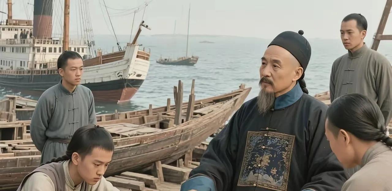 沈葆桢巡视船厂，见一学徒造船从不看图。沈葆桢退堂后悄悄对属下说：给他一百两银子让