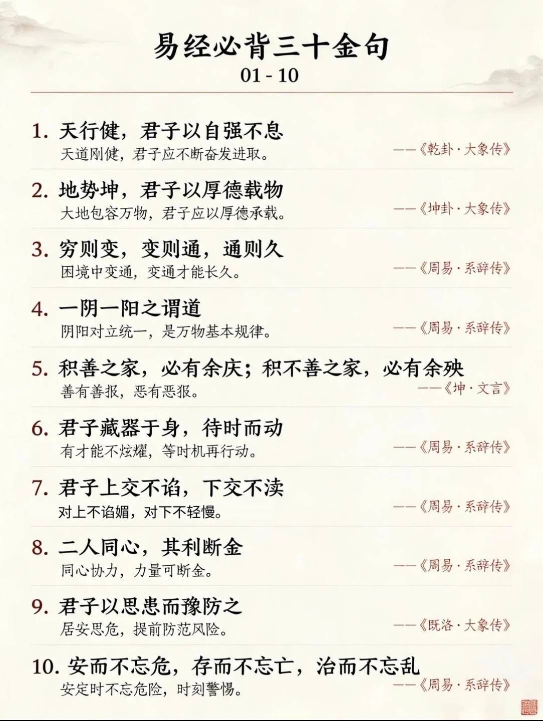 易经必背30句金句‼️​​​