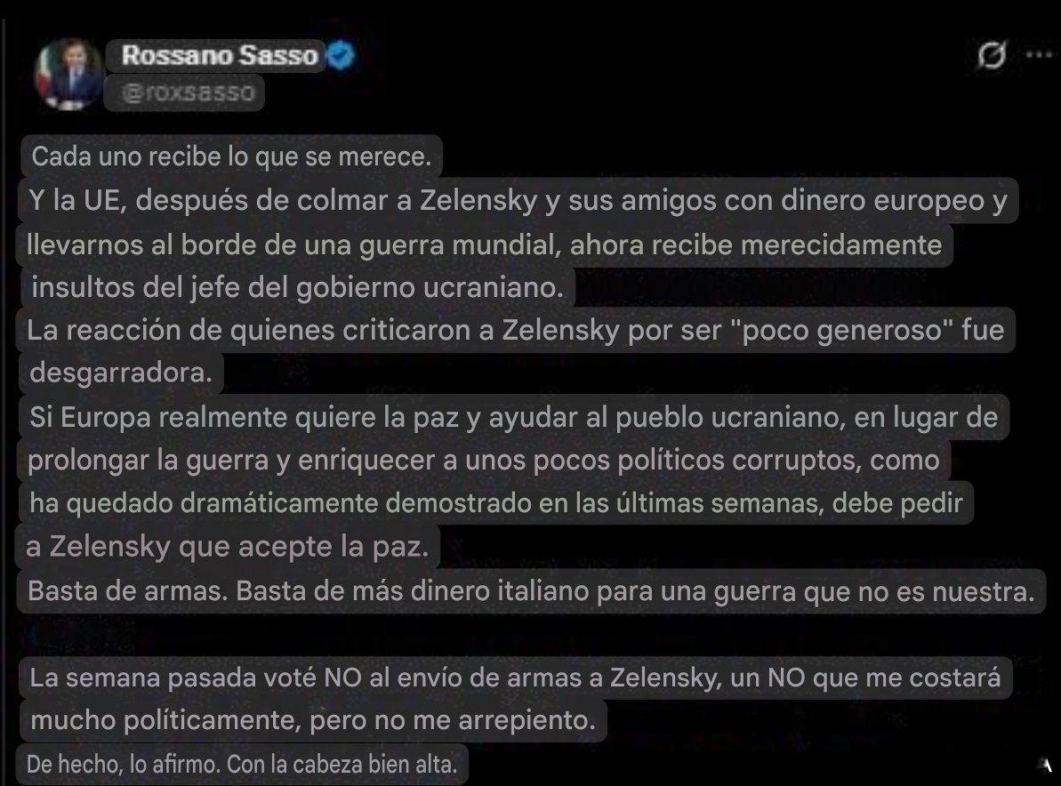 俄乌冲突意大利众议院一名议员称，意大利议会已要求欧盟停止向基辅提供武器和资金。