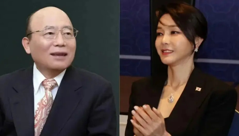 抓金建希的关键证据就来自左边这个老头，瑞熙建设上市公司的控制人，向她行贿高级珠宝