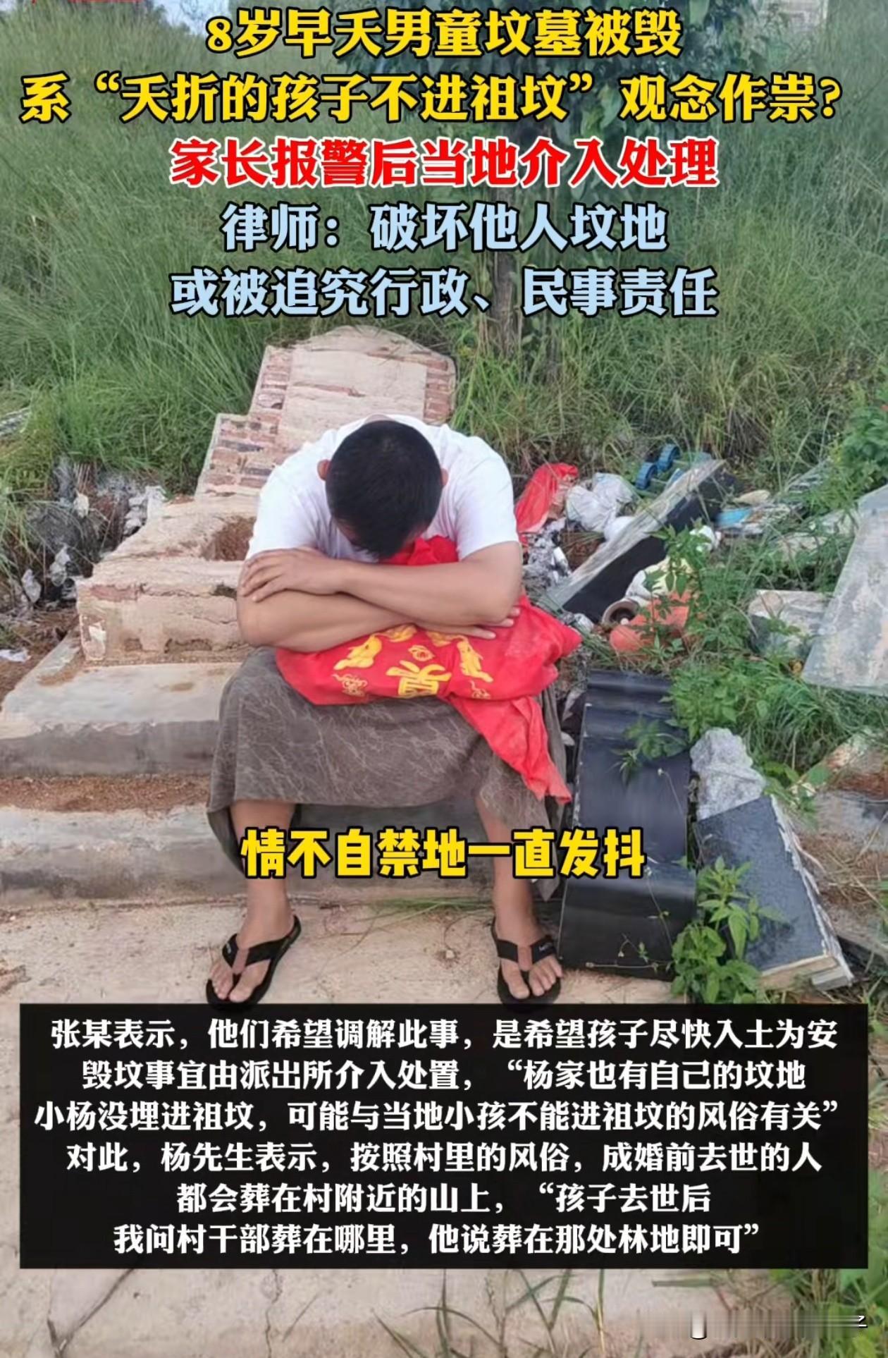 云南,8岁小孩坟墓被破坏这事儿,终于弄清楚前因后果了,杨先生儿子夭折,按照当地的
