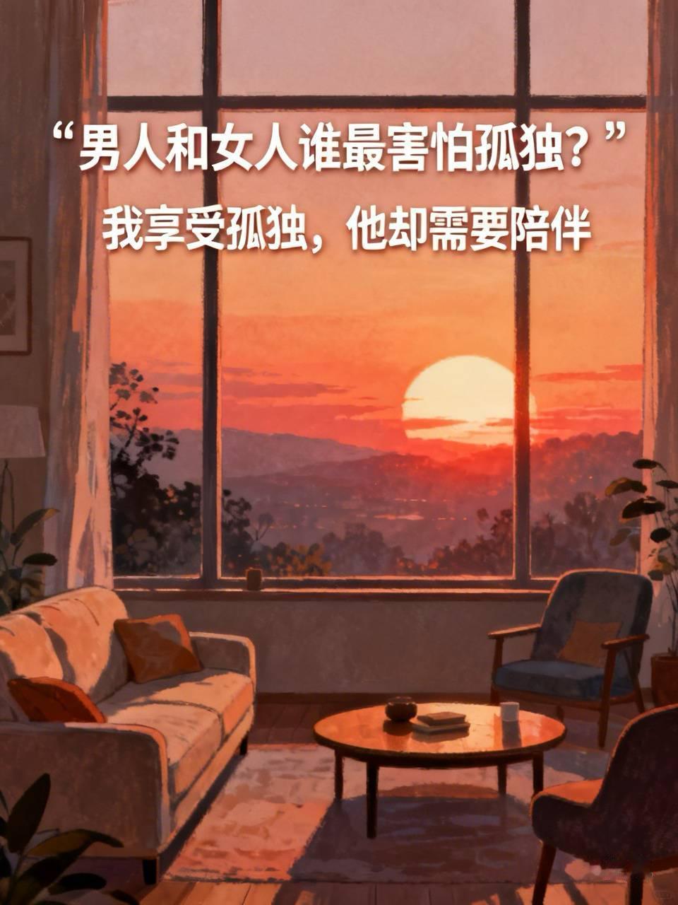 你说男人和女人谁最害怕孤独？今天上午老公说去买菜，结果坐在沙发上没动。一会儿