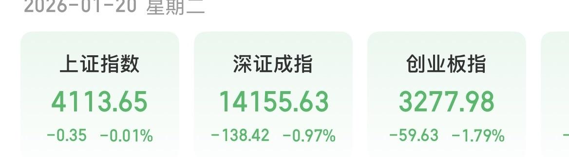 这控盘能力太强了，到最后上证指数只绿0.01你敢信？反观我大跌的那几个票只是