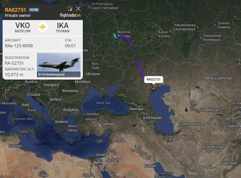 当地时间1月31日，根据世界航行系统的数据，一架俄罗斯瓦格纳雇佣兵公司拥有的，B