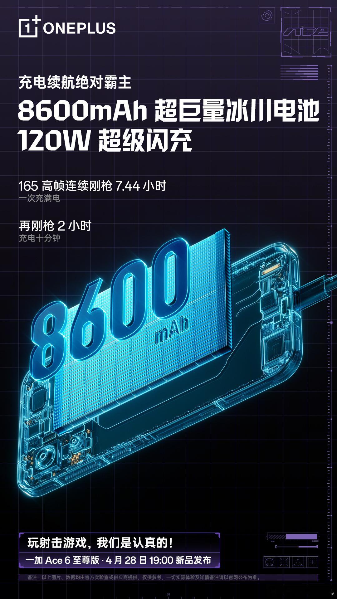 一加为了让你成为枪神真的是操碎了心一加Ace6至尊版8600mAh+1