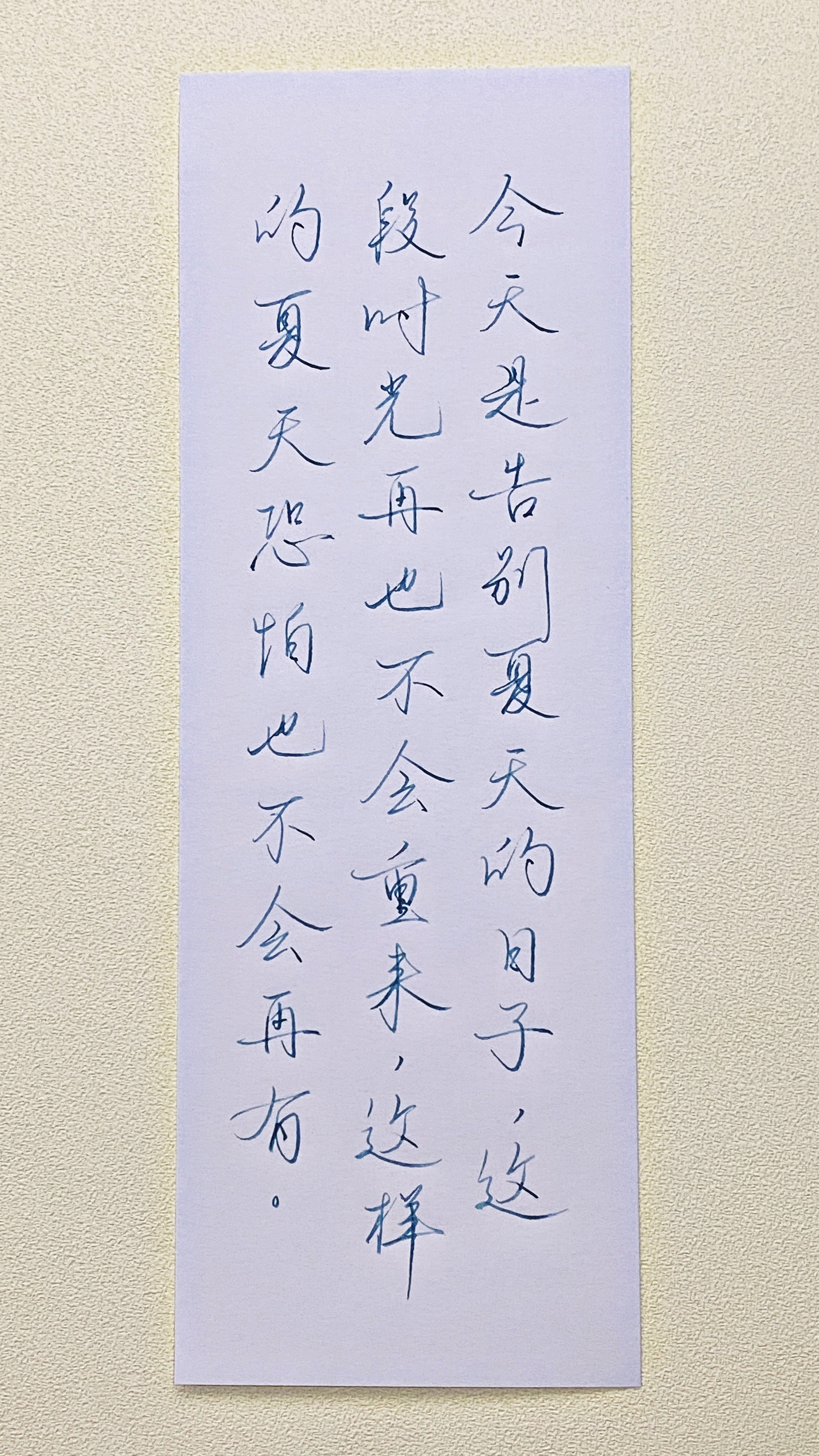 今日作业（2026.9.6）今天是告别夏天的日子，这段时光再也不会重来，这样的夏