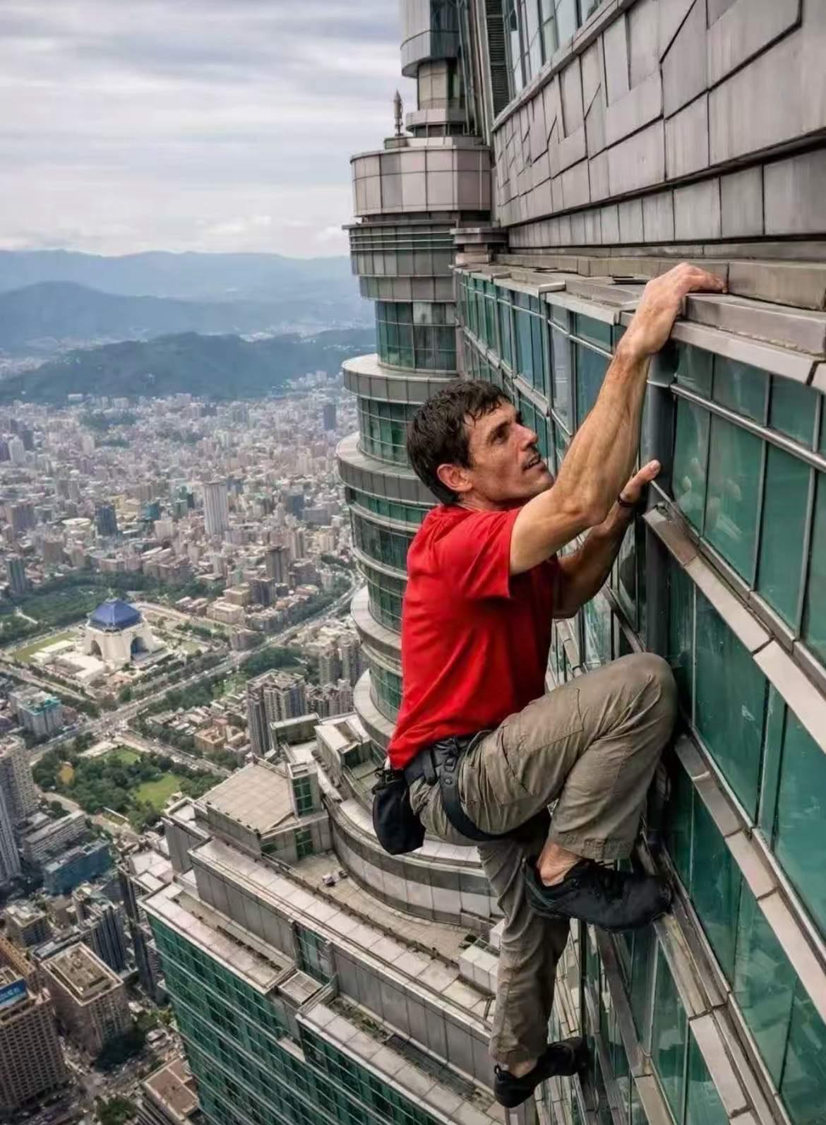 世界各国普遍禁止个人徒手（无安全措施）攀爬城市摩天大楼，而台北市市长蒋万安竟批准