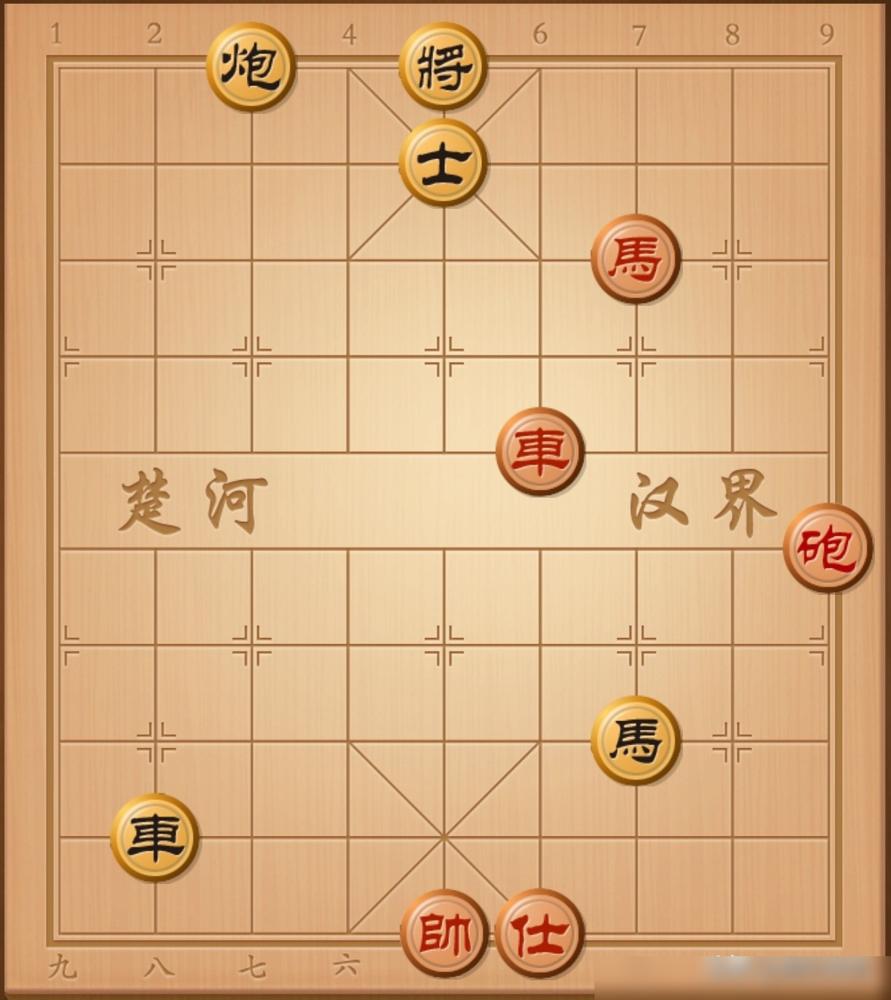 “这盘红棋输定了，我后有炮守底线，前有钓鱼马，进车叫杀。”黑棋王大爷得意地说