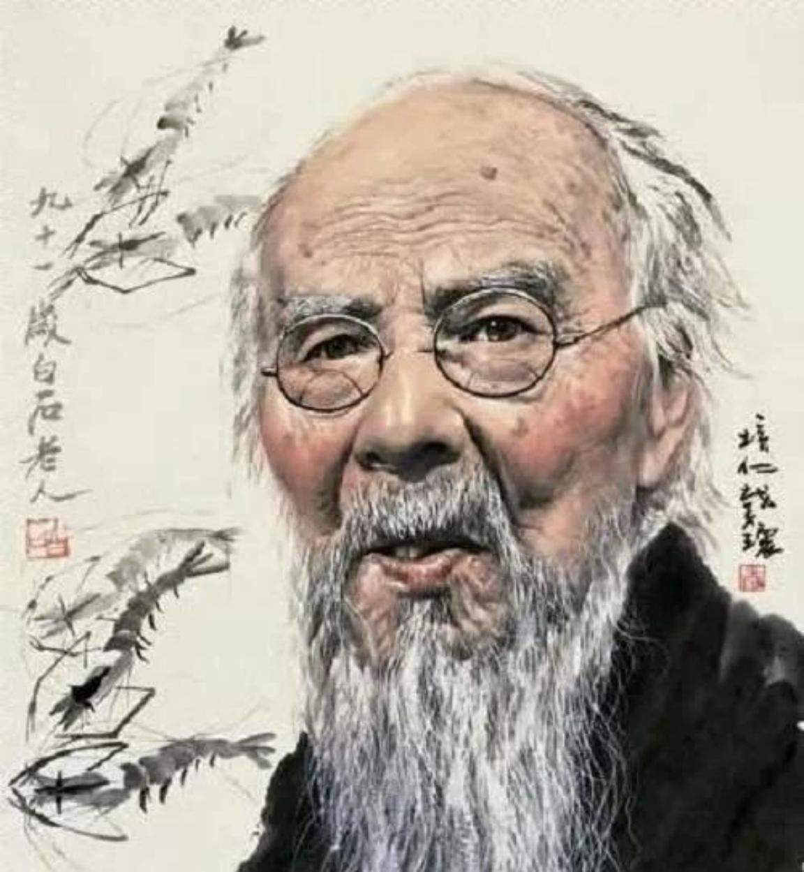 齐白石93岁那年，别人向他求画，因为给的润笔费太低，齐白石就只画了三片咸鸭蛋，对