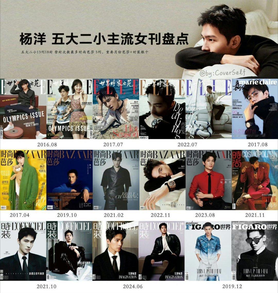 杨洋ELLE6月刊封面预告杨洋又加两封ELLE🙌🙌继杨洋