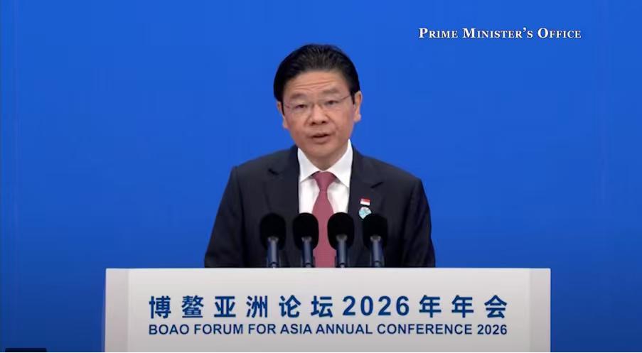 刚看到个炸锅的消息——新加坡总理黄循财昨天在博鳌亚洲论坛2026年年会开幕式上，