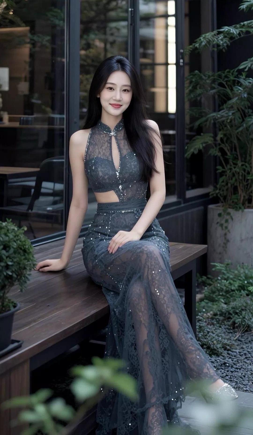 优雅黑纱裙，都市时尚风，尽显迷人魅力！🌟✨