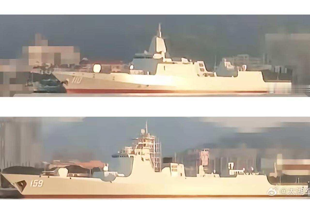 东海舰队这下豪横了，一下子迎来三艘大舰！网图显示，安庆舰已经涂刷舷号110号
