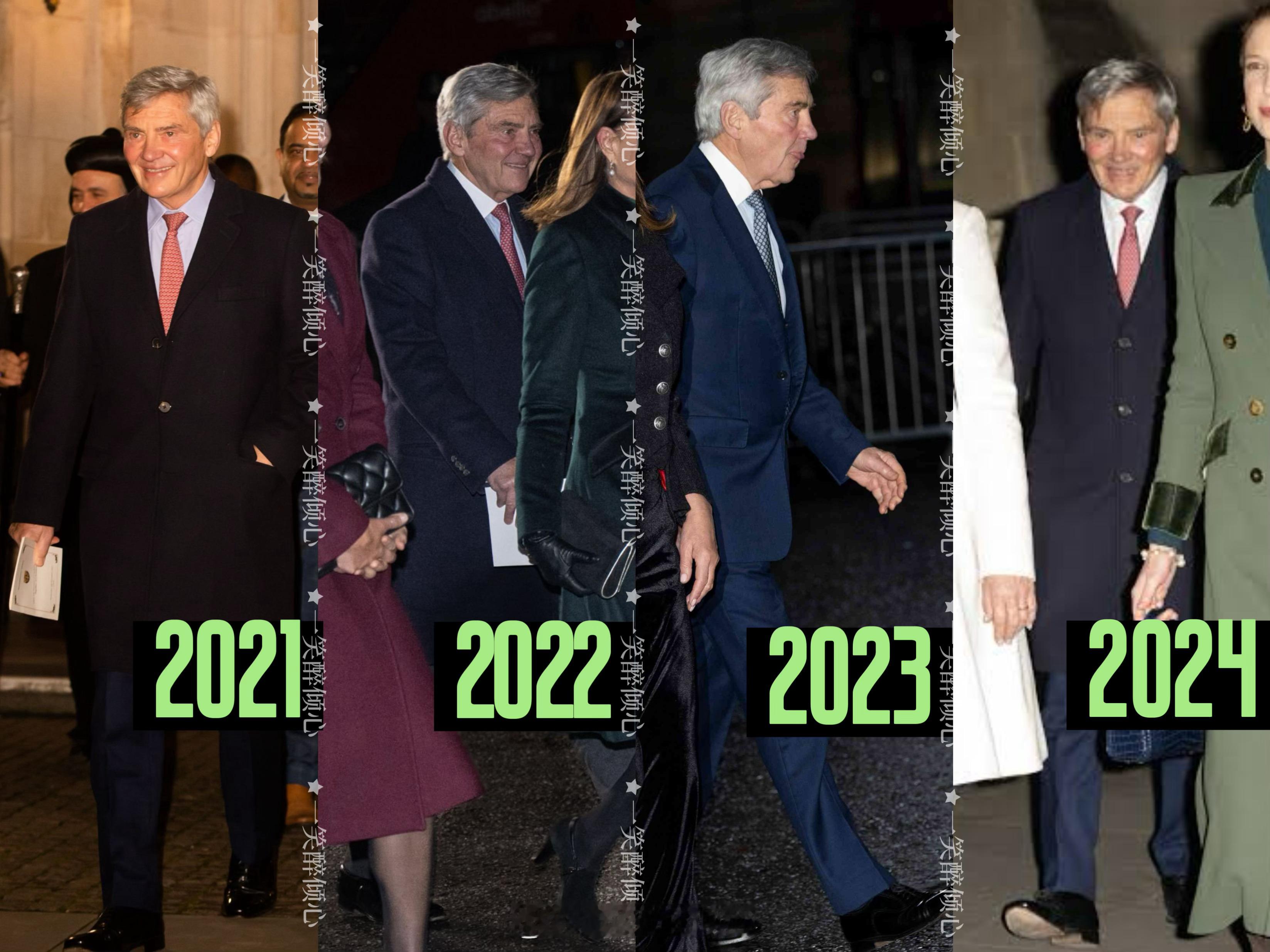 凯特王妃【圣诞颂歌合集】米德尔顿家在2021年至2024年期间参加过的圣诞颂