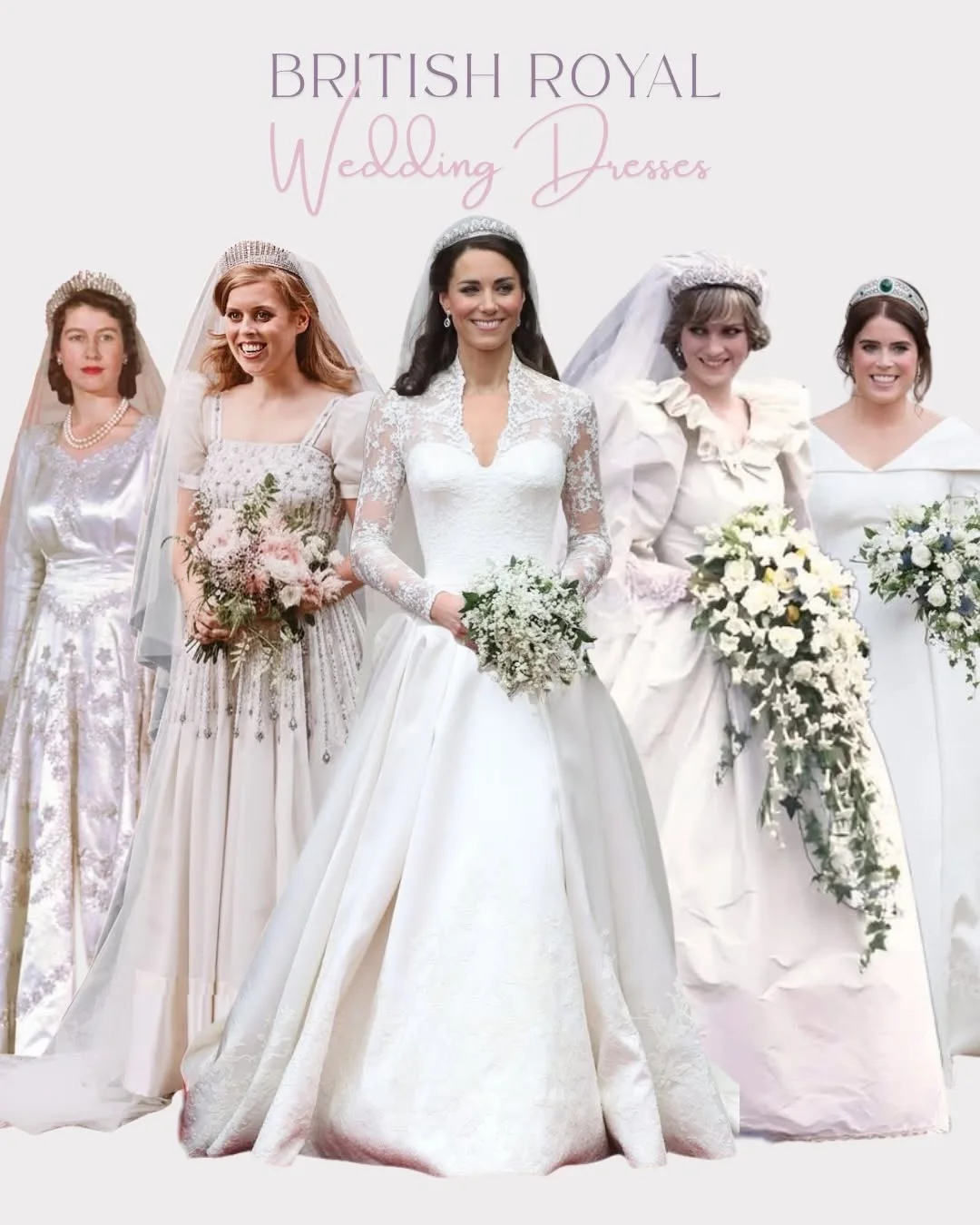 英国王室百年婚纱图鉴｜老钱审美永不过时👑