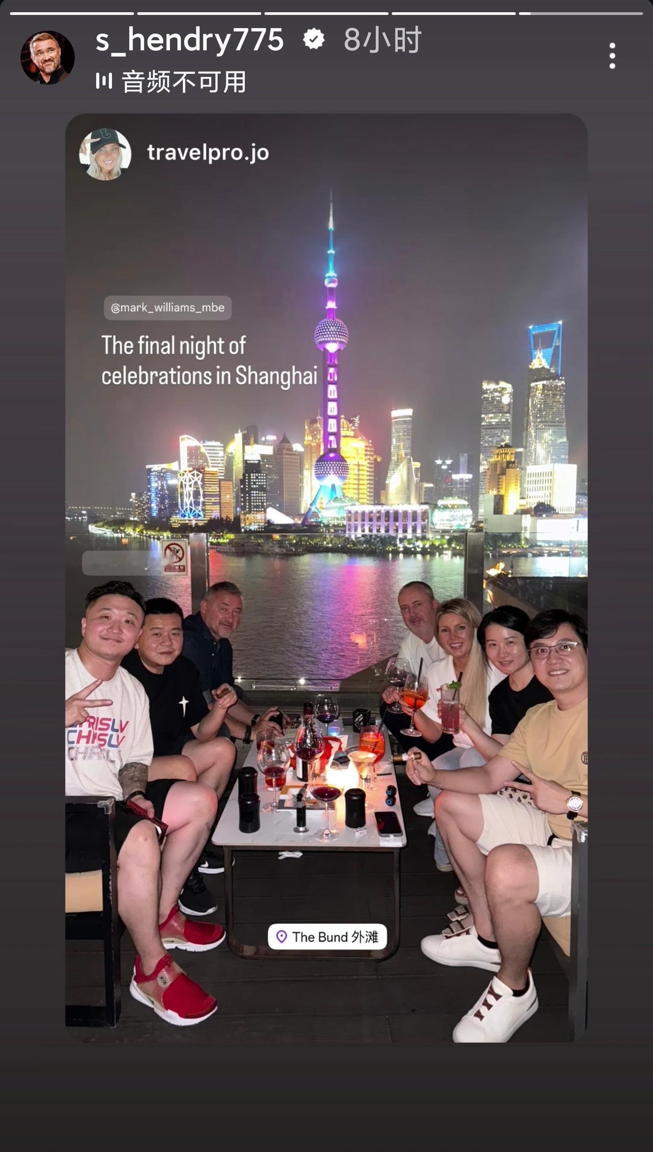 台球皇帝亨得利真成了中国通，疯狂迷上了中国的吃喝玩乐。2025年多次现身中国：