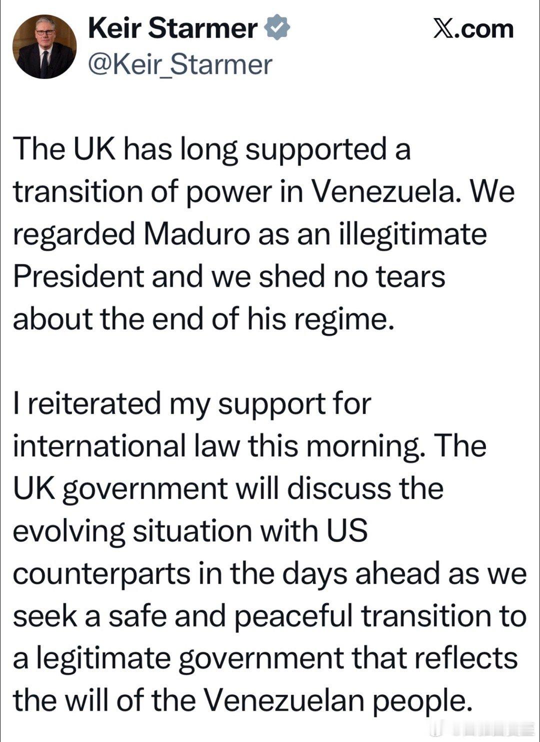 英国首相：马杜罗是非法总统，我们不会为他的倒台落泪…英国会和盟友一起，确保安全、