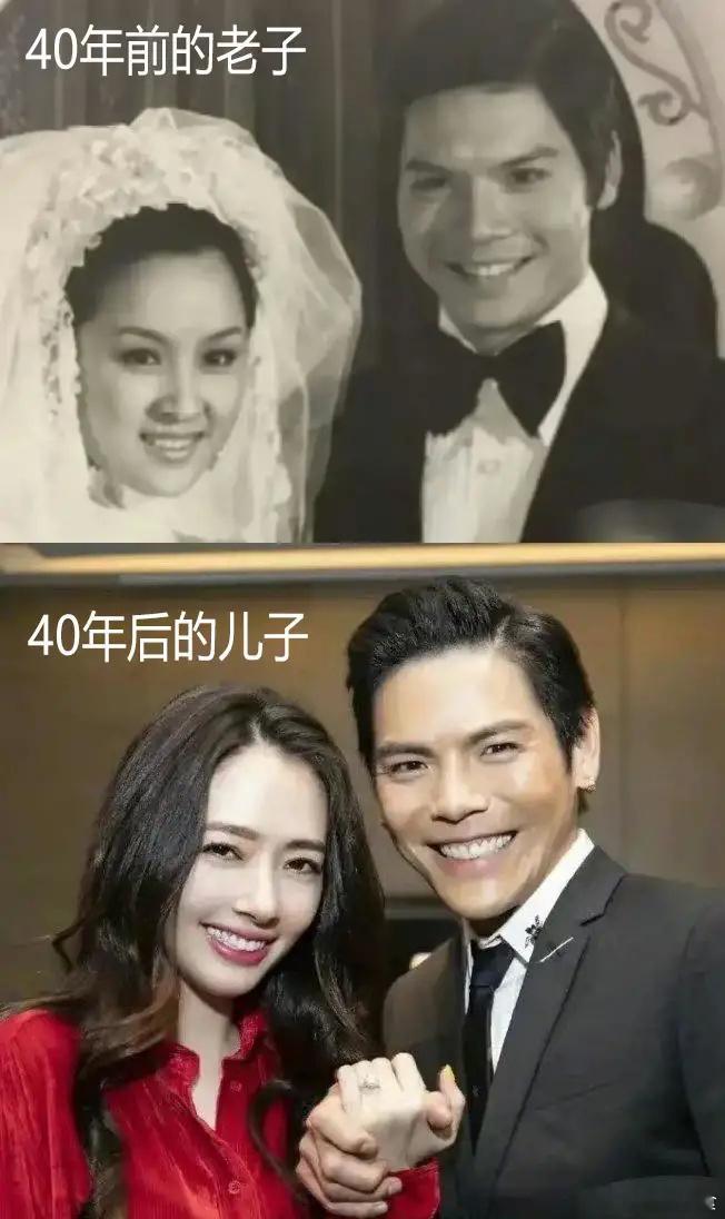 向华强与丁佩的结婚照VS如今向佐郭碧婷，这完全是复制粘贴啊！！​​​