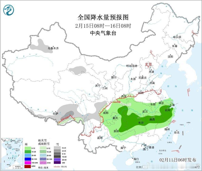 【降水】昨天到今晨，降水主要出现在江南、华南北部和西部，广西湖南江西站点包揽了2