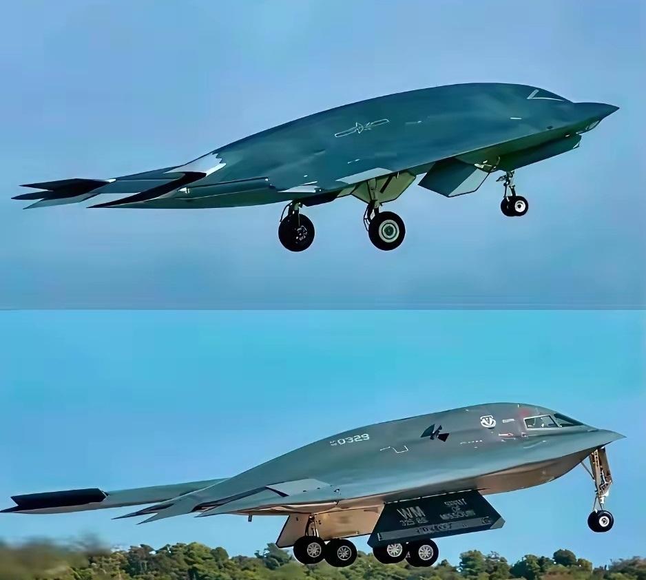 GJ-11这个角度与B-2真的像[墨镜]而GJ-11机头下的EOTS窗口、发动