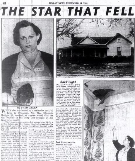 1954年，国外一女子正在睡觉中，突然感觉腹部和大腿被什么东西蹭着了一样，疼痛难