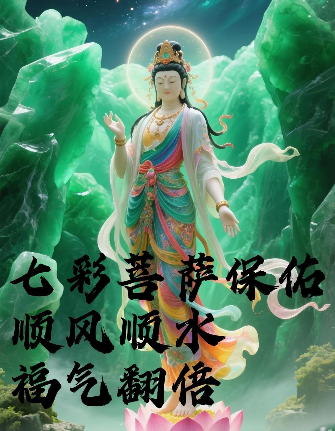 佛菩萨加持，心诚则灵！七彩菩萨送祝福