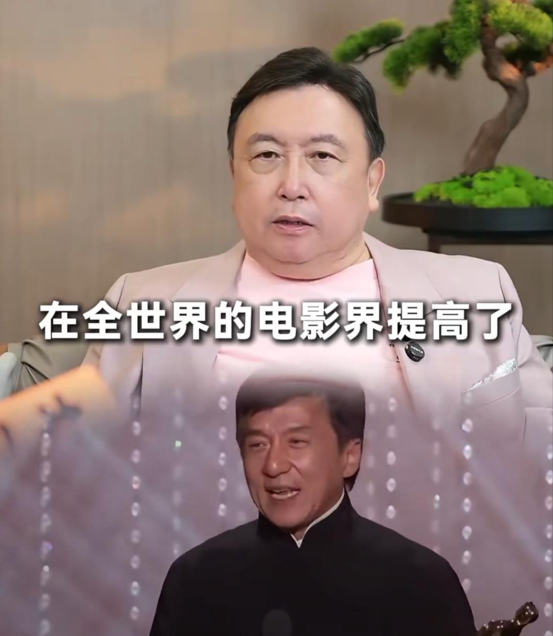 王晶谈到成龙和李小龙的区别，他说成龙把华人在电影圈的地位提高了。王晶表示李小龙是