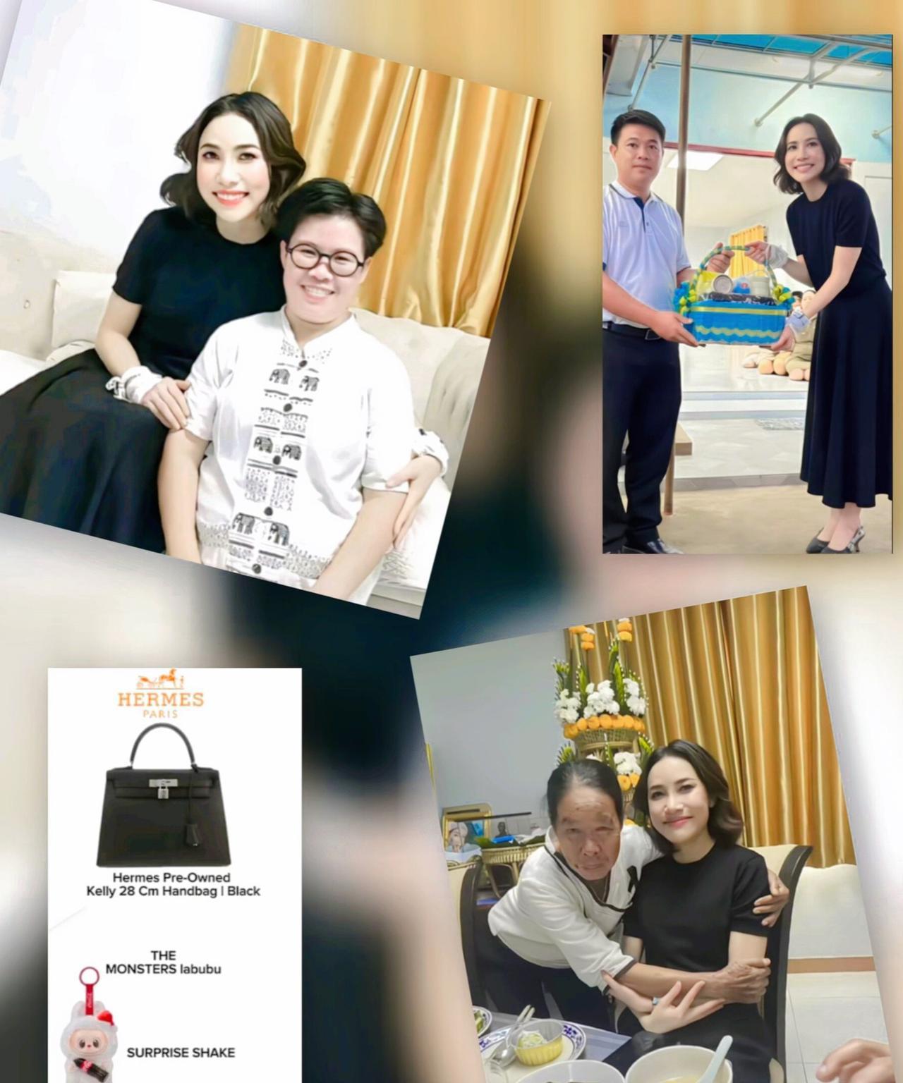 诗妮娜贵妃生活奢侈，浑身上下都是奢侈品诗妮娜现身私人行程，一改往日着装风格，以