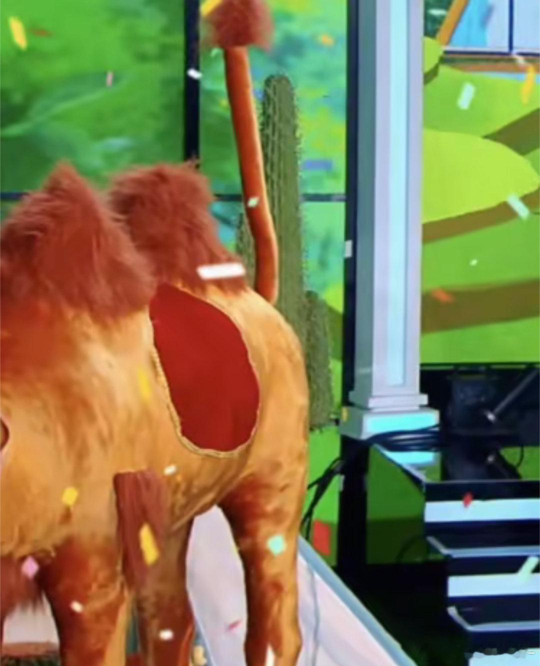 王一博笑死我了，，，录制天天向上的时候把道具骆驼的尾巴给捋直了啊哈哈哈哈