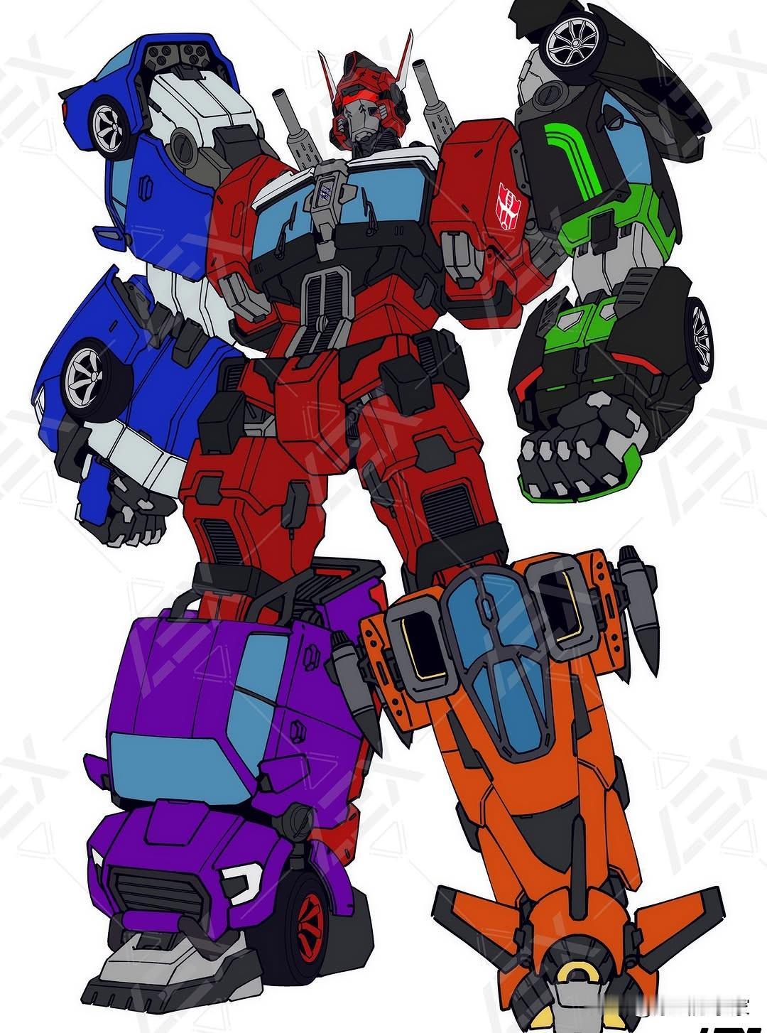 变形金刚插画一组画师lextusing动漫二次元原画分享家插画动画