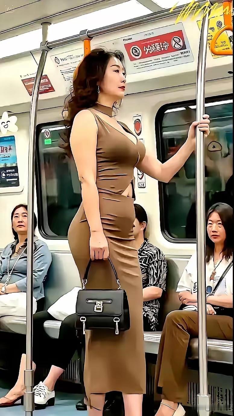 “五十岁老大姐穿素色旗袍秀身材，衣服勒的很紧，好辣眼睛啊，不信你们看看？”这是网