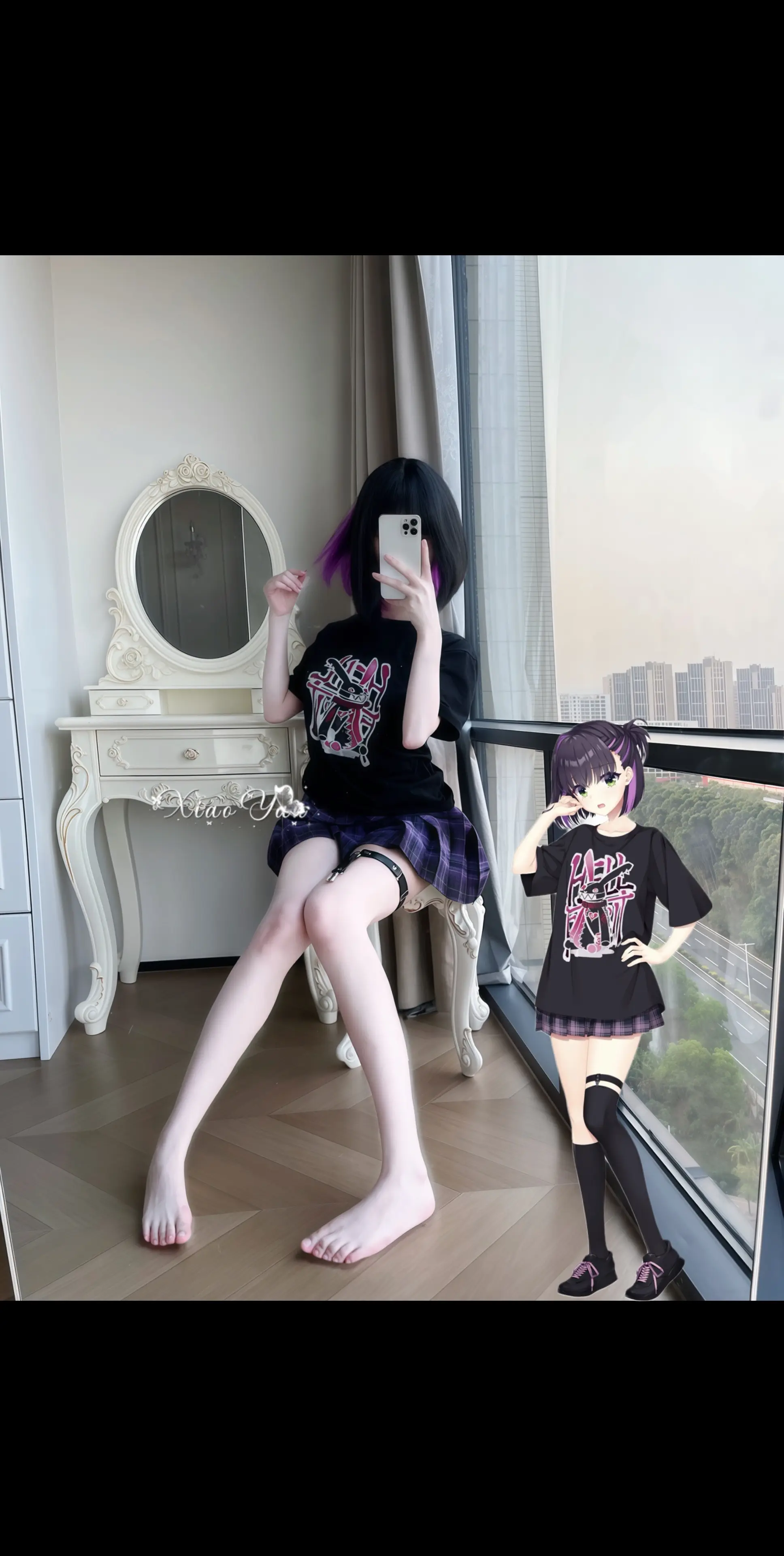 galgame 隐杏珠 limelight 对镜拍 cos试衣