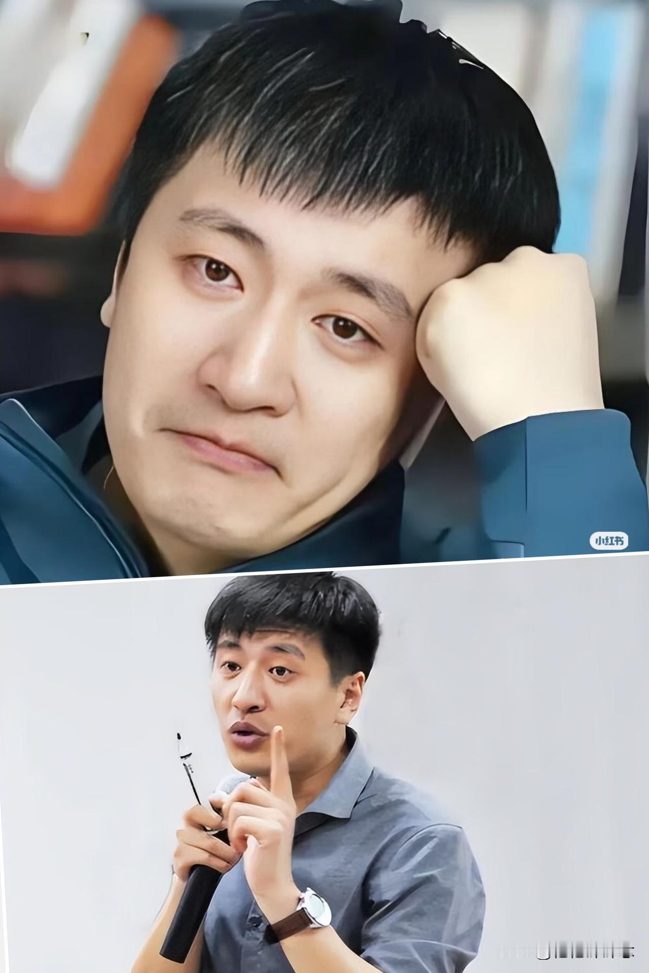 最近刷到张雪峰年轻时的照片，干干净净一小伙，再看看现在，紫嘴唇、黑眼圈加大眼袋，