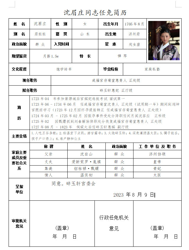 这9位同志的履历和社会关系能得到组织提拔吗？🙌[点赞]