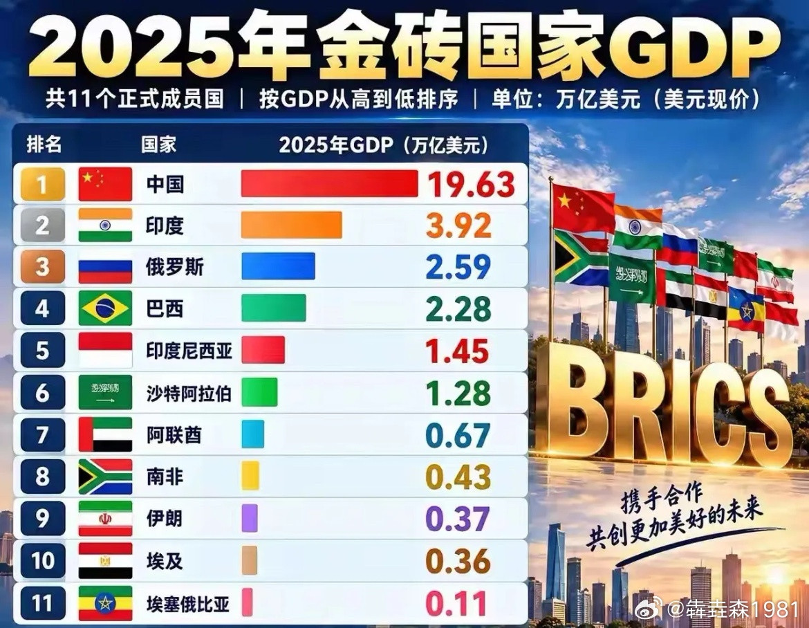 2025年金砖国家GDP​​​