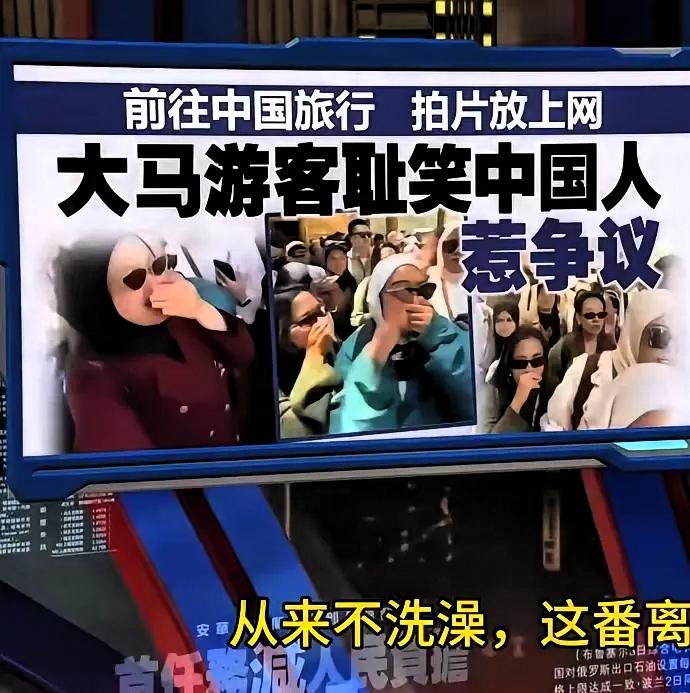 中国人好臭，都不洗澡的。几个马来西亚游客来中国玩，当着一群中国人的面，捂起鼻子