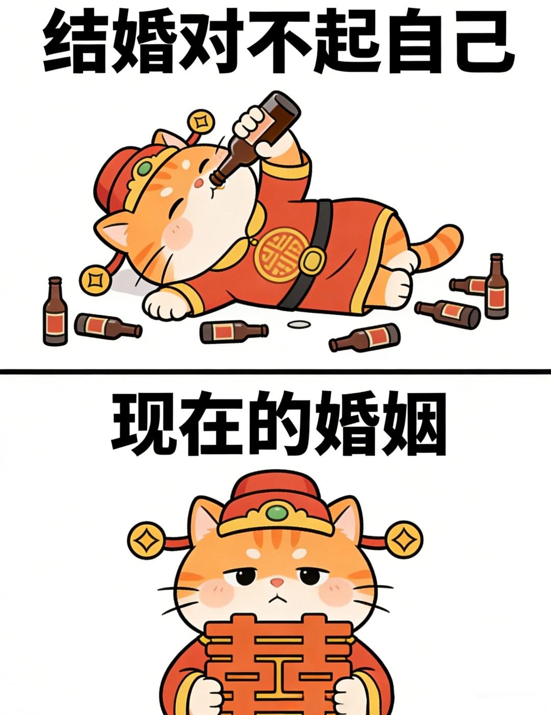 财神大黄说梗图：婚否？（第7期）过年我想静静结婚工作内耗人际关系金钱