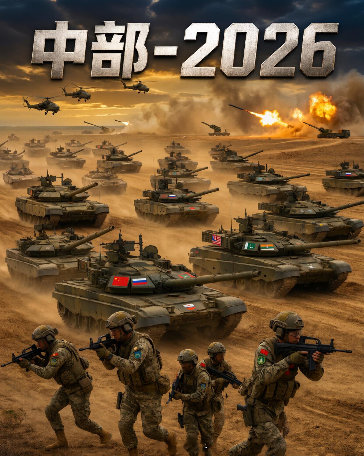 #笔骨子有事说事#普京亲临“中部-2026”现场！八国亮剑，三十国围观，这一仗练给谁看？2026年，
